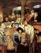 Jews Praying in the Synagogue on Yom Kippur Maurycy Gottlieb